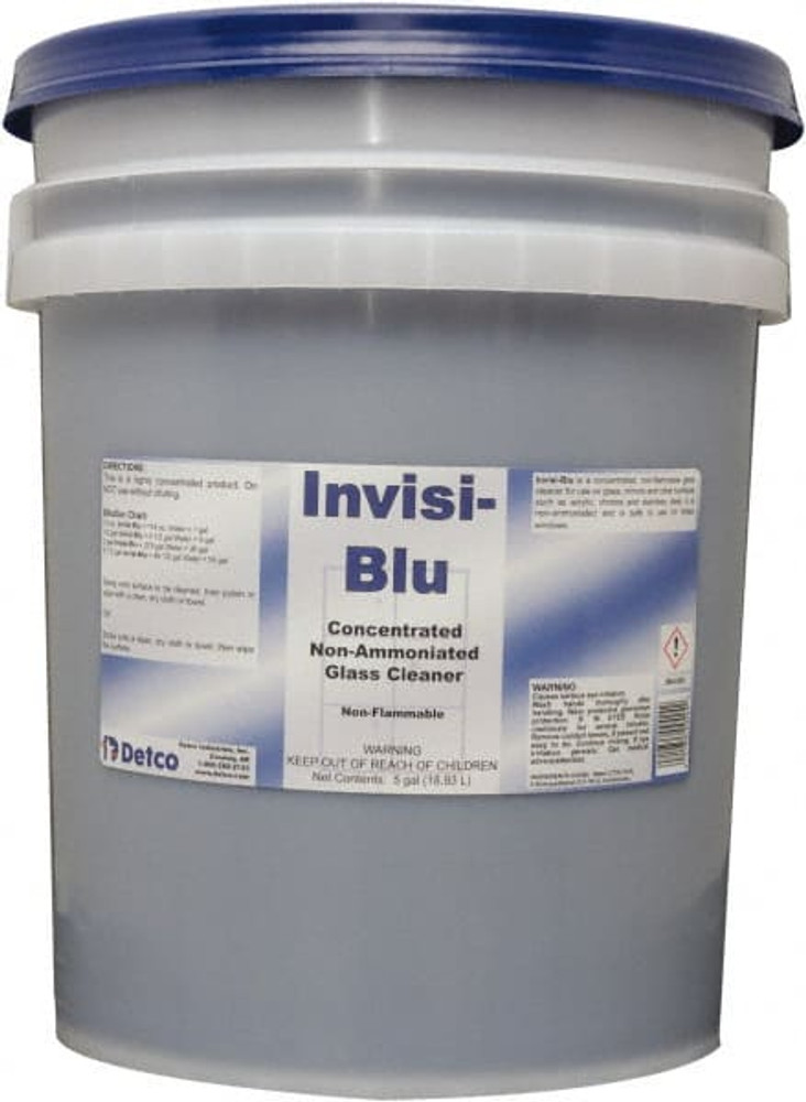 Detco 0942-005 Invisi-Blu, 5 Gal Pail, Concentrated Glass Cleaner