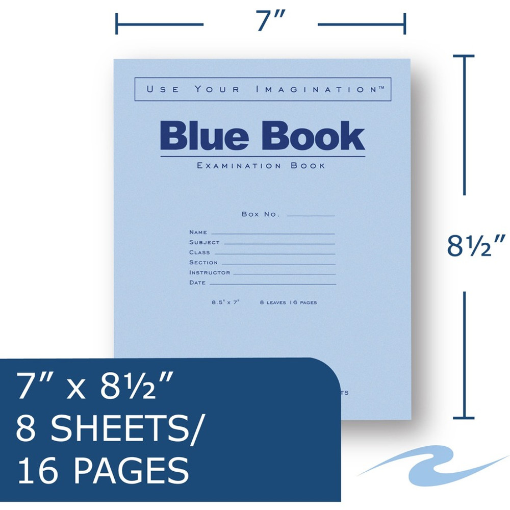 Roaring Spring Paper Products Roaring Spring 77512 Roaring Spring Blue Book 8-sheet Exam Booklet
