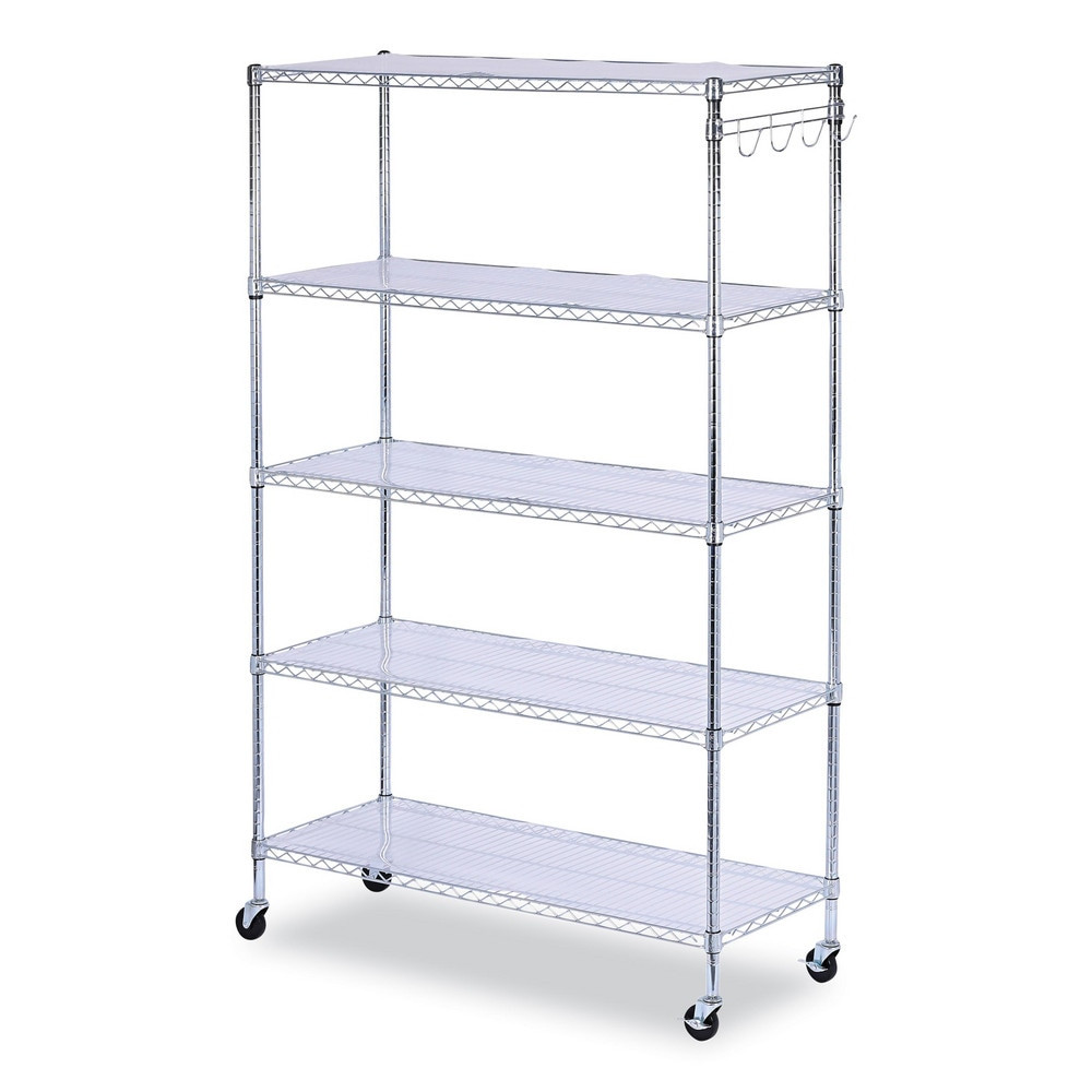 ALERA ALESW654818SR Starter Unit Wire Shelving: 3,000 lb Shelf Capacity, 5 Shelves