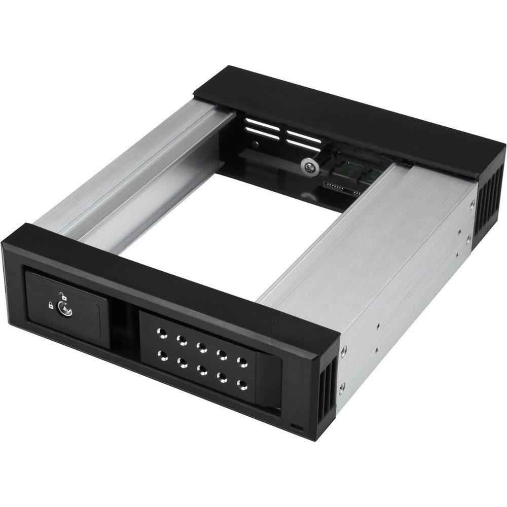 StarTech.com HSB1SATSASBA StarTech.com 5.25 to 3.5 Hard Drive Hot Swap Bay - Trayless - Aluminum - For 3.5" SATA/SAS Drives - Front Mount - SAS/ SATA Backplane