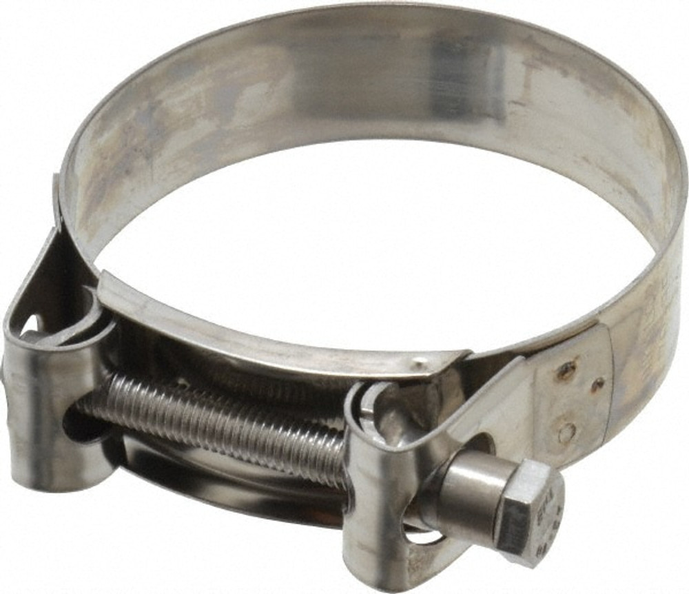 Mikalor 301320-0 T-Bolt Hose Clamp: 3.11 to 3.35" Hose, 63/64" Wide, Stainless Steel