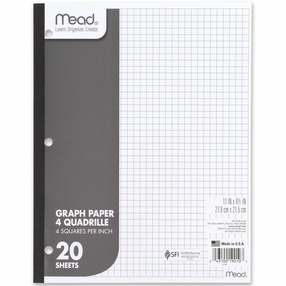 ACCO Brands Corporation Mead 19010 Mead Paper Filler Quad Ruled
