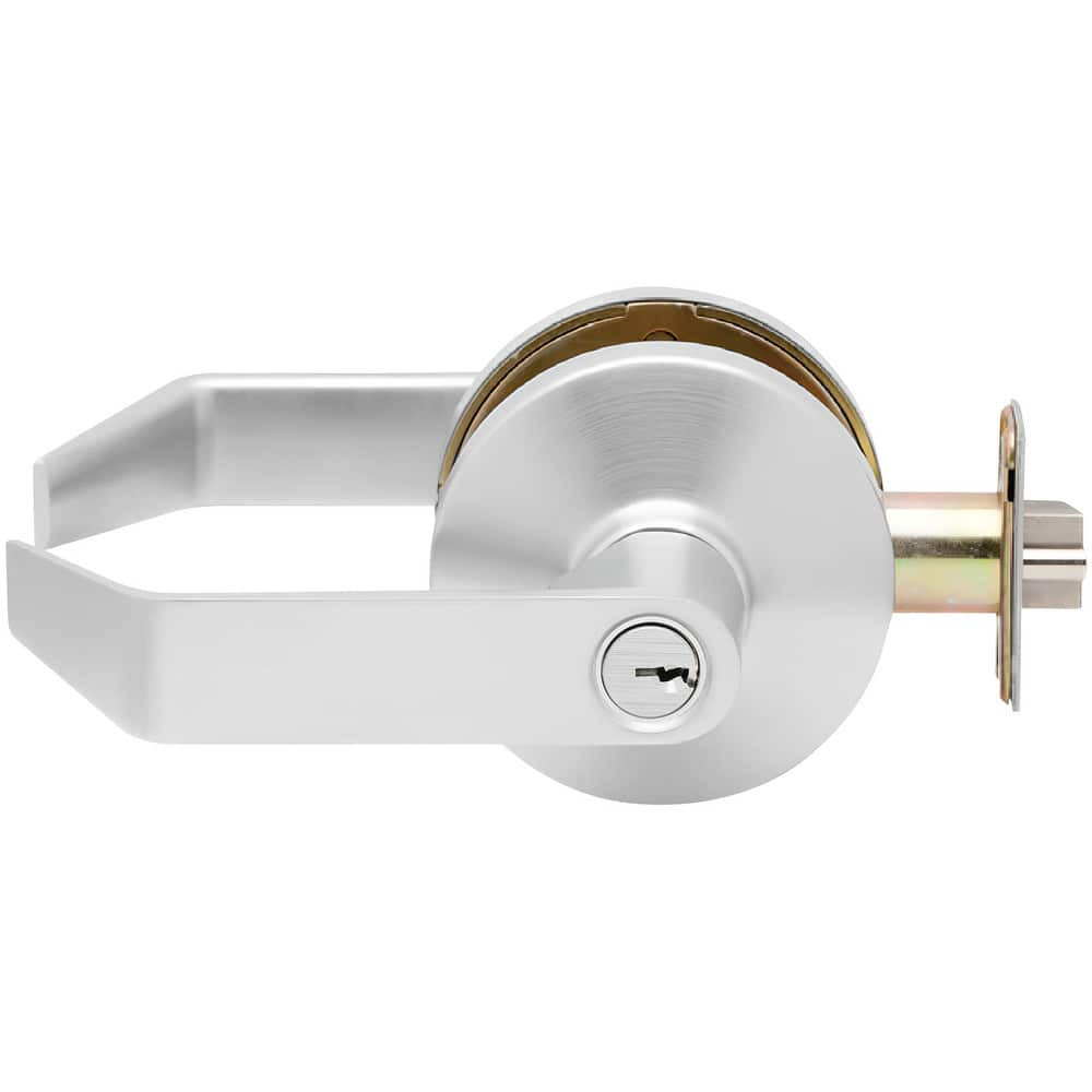 Falcon B501PD D 626 Lever Locksets; Lockset Type: Entrance ; Key Type: Keyed Different ; Back Set: 2-3/4 (Inch); Cylinder Type: Key in Lever Cylinder ; Material: Metal ; Door Thickness: 1-3/8 to 2