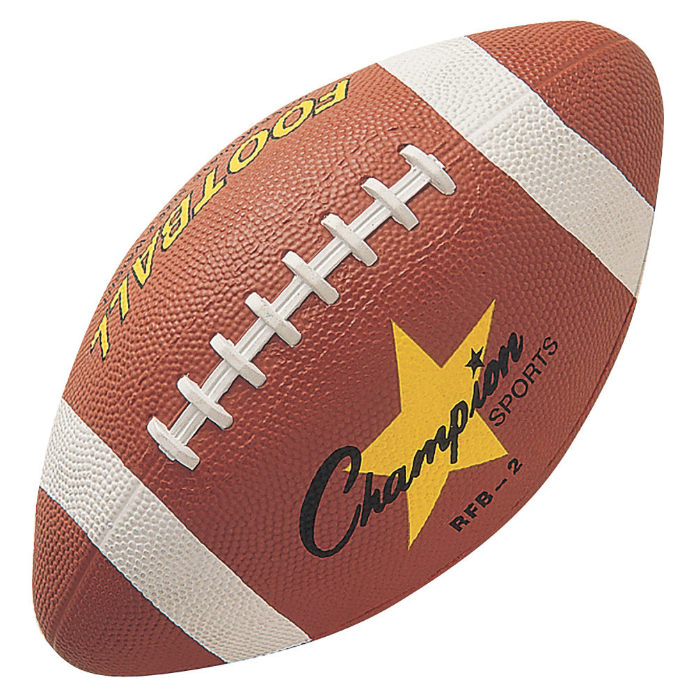 CHAMPION SPORTS RFB2  Intermediate Rubber Football - 11in - Intermediate - Rubber - 1  Each