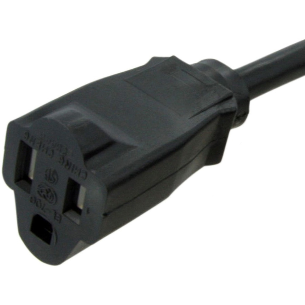 StarTech.com PAC101146 StarTech.com 6ft (1.8m) Heavy Duty Extension Cord, NEMA5-15R to NEMA5-15P Black Extension Cord, 15A 125V, 14AWG, Heavy Gauge Power Cable