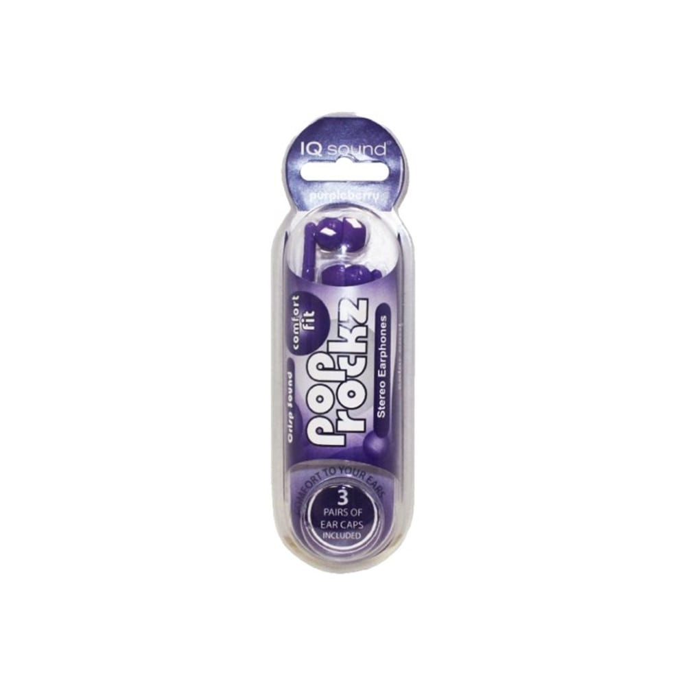 SUPERSONIC INC. IQ-106 PURPLE IQ Sound IQ-106 Digital Noise Reduction Stereo Earphones - Stereo - Mini-phone (3.5mm) - Wired - 32 Ohm - 20 Hz to 20 kHz - Earbud - Binaural - In-ear - 4 ft Cable - Purple