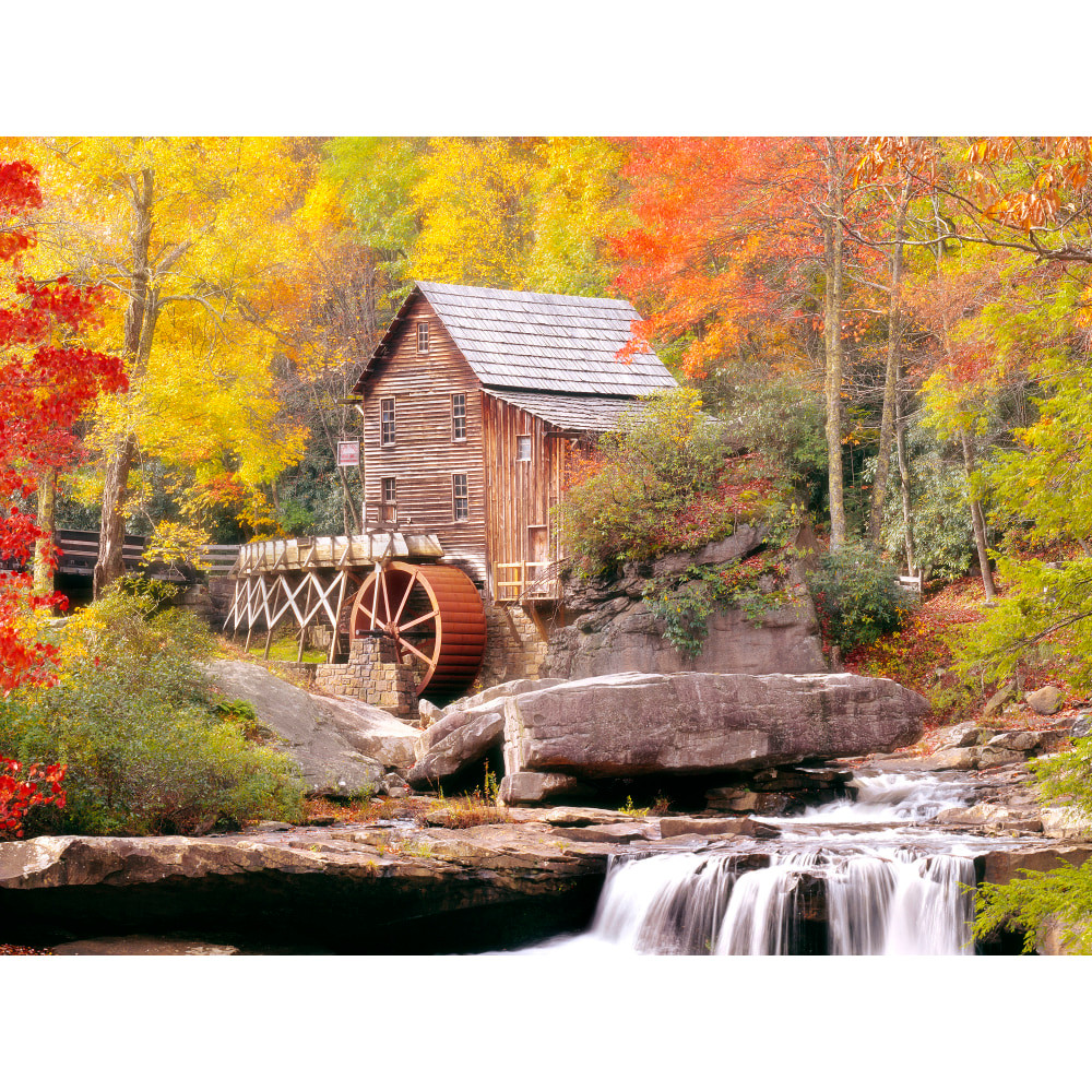 PETSTEP INTERNATIONAL, INC. Biggies BG-WM-WWL-40  Landscape/Seascape Mural, 40in x 30in, Unframed, Water Wheel