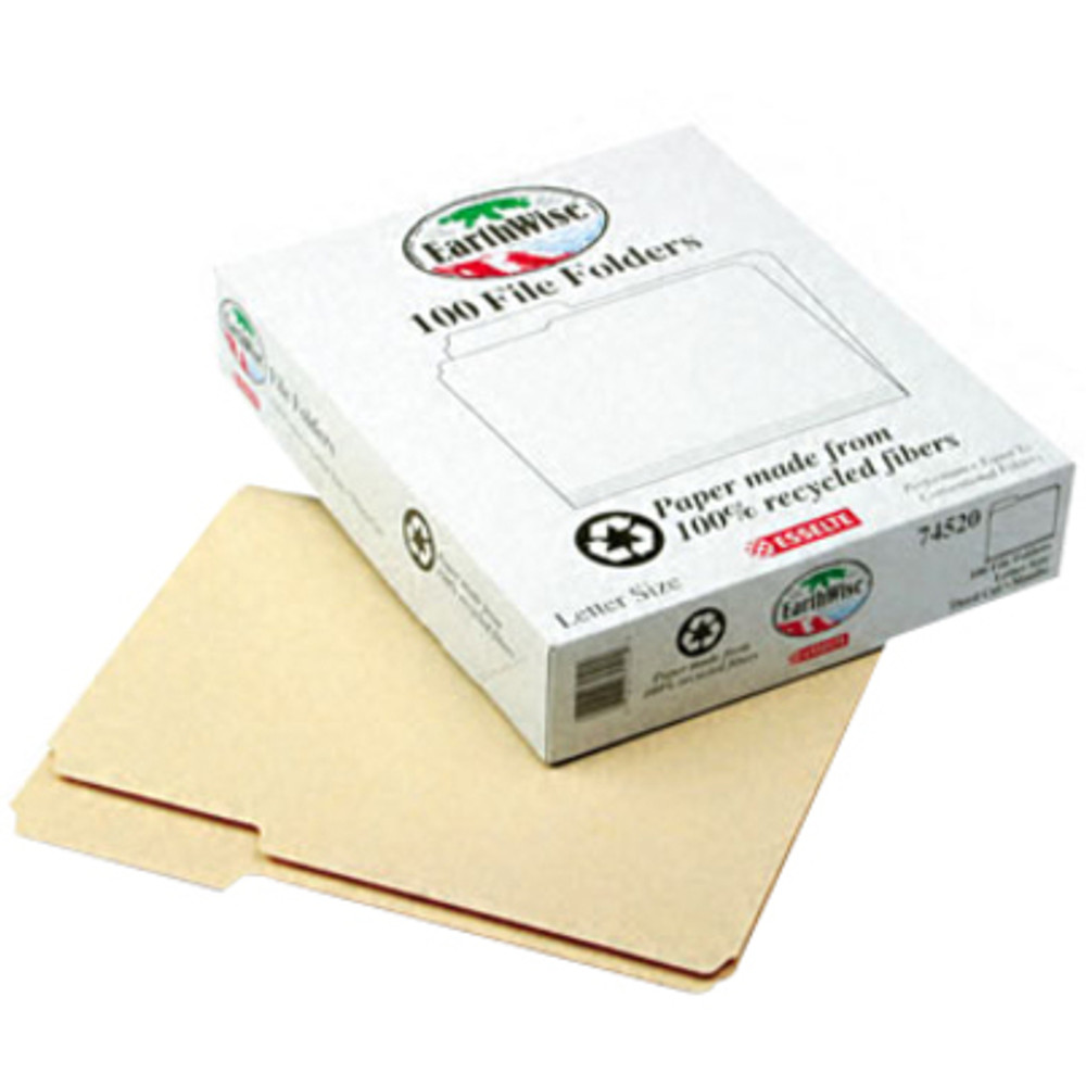 TOPS Products Pendaflex 74520 Pendaflex 1/3 Tab Cut Letter Recycled Top Tab File Folder