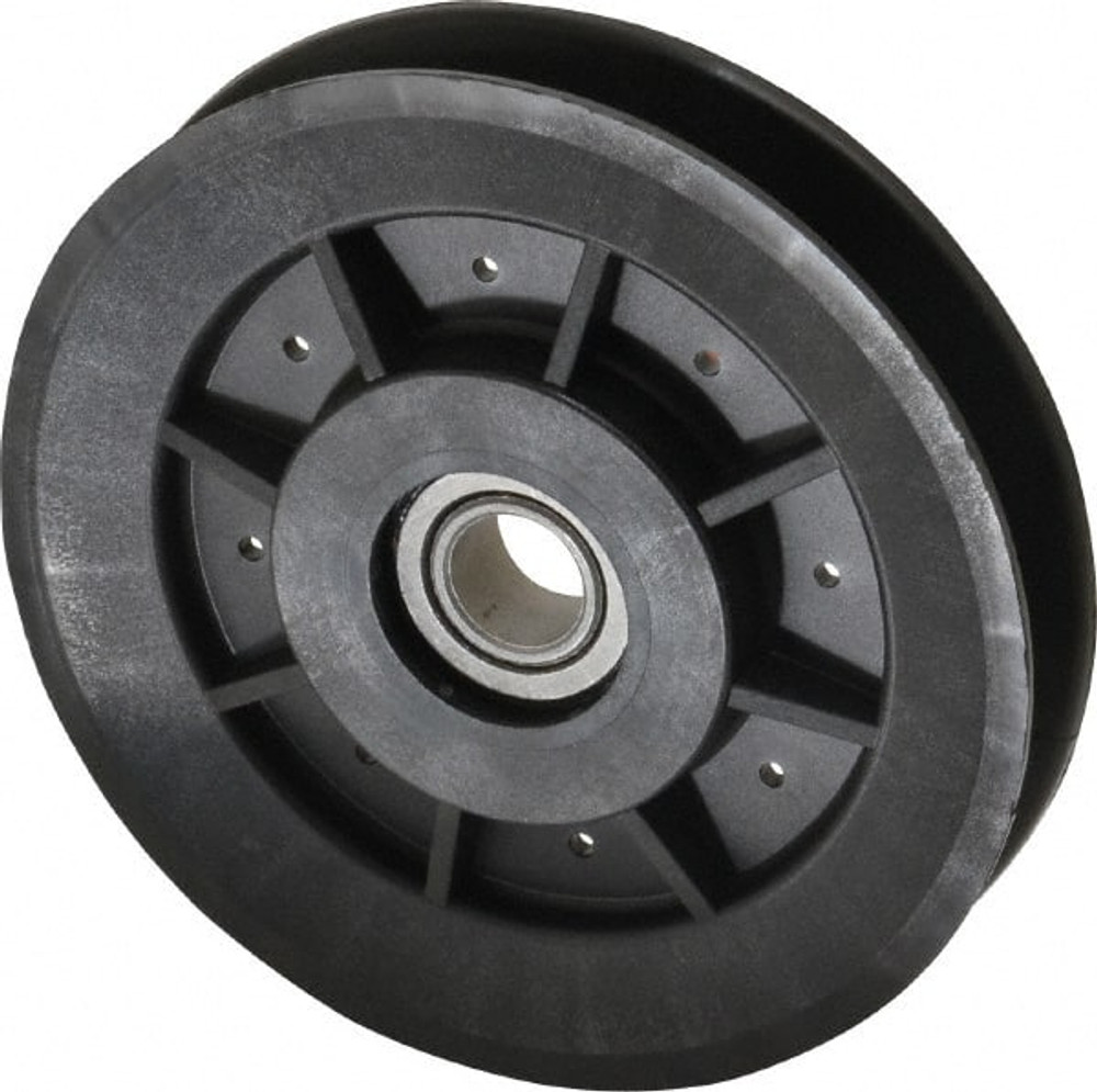 Fenner Drives VA4001RB0002 1/2 Inside x 3.98" Outside Diam, 1/2" Wide Pulley Slot, Glass Reinforced Nylon Idler Pulley