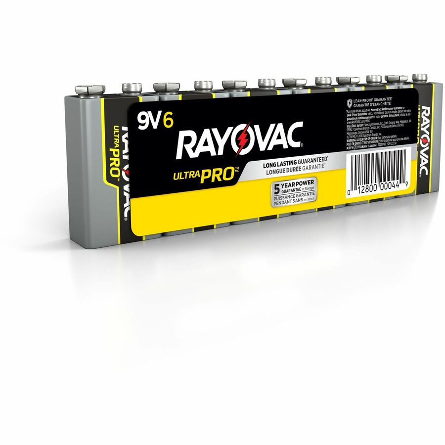 Energizer Holdings, Inc Rayovac AL9V6 Rayovac Ultra Pro Alkaline 9V Batteries, 6 Pack