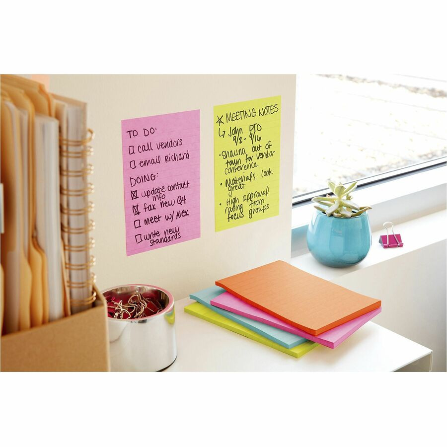 3M Post-it&reg; 66024SSAUCP Post-it&reg; Super Sticky Notes - Energy Boost Color Collection