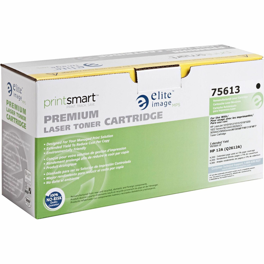 Elite Image 75613 Elite Image Remanufactured Laser Toner Cartridge - Alternative for HP 12A (Q2612A) - Black - 1 Each