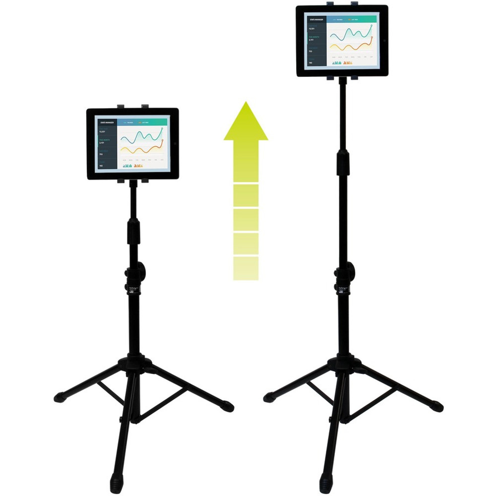 StarTech.com STNDTBLT1A5T StarTech.com Adjustable Tablet Tripod Stand - For 6.5" to 7.8" Wide Tablets - Height adjustable from 29.3" to 62" (74.5 cm to 157 cm) - Rotate the tablet 360 degrees - Tilt the screen to your preferred viewing angle - Presen