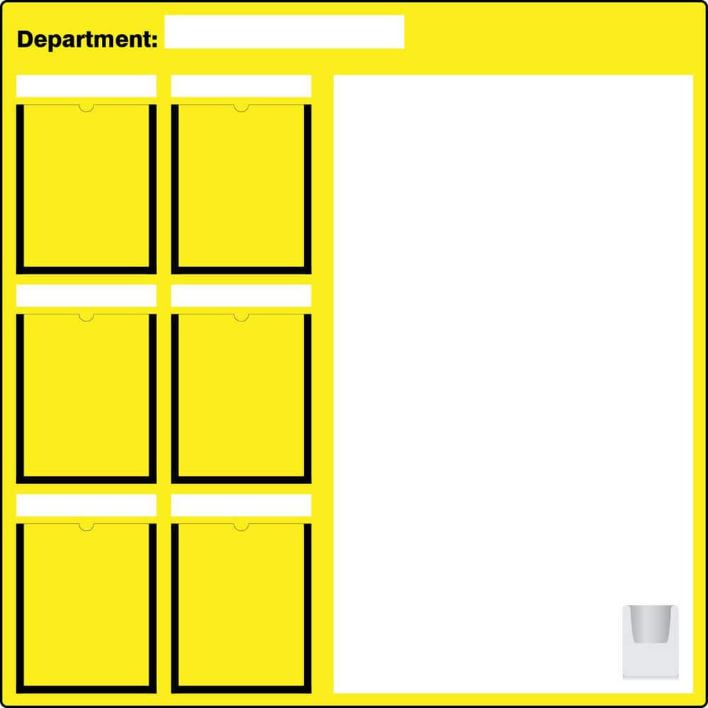 AccuformNMC PBT510YL Whiteboards & Magnetic Dry Erase Boards; Board Material: Aluminum ; Frame Material: No Frame ; Height (Inch): 48 ; Width (Inch): 2-1/2