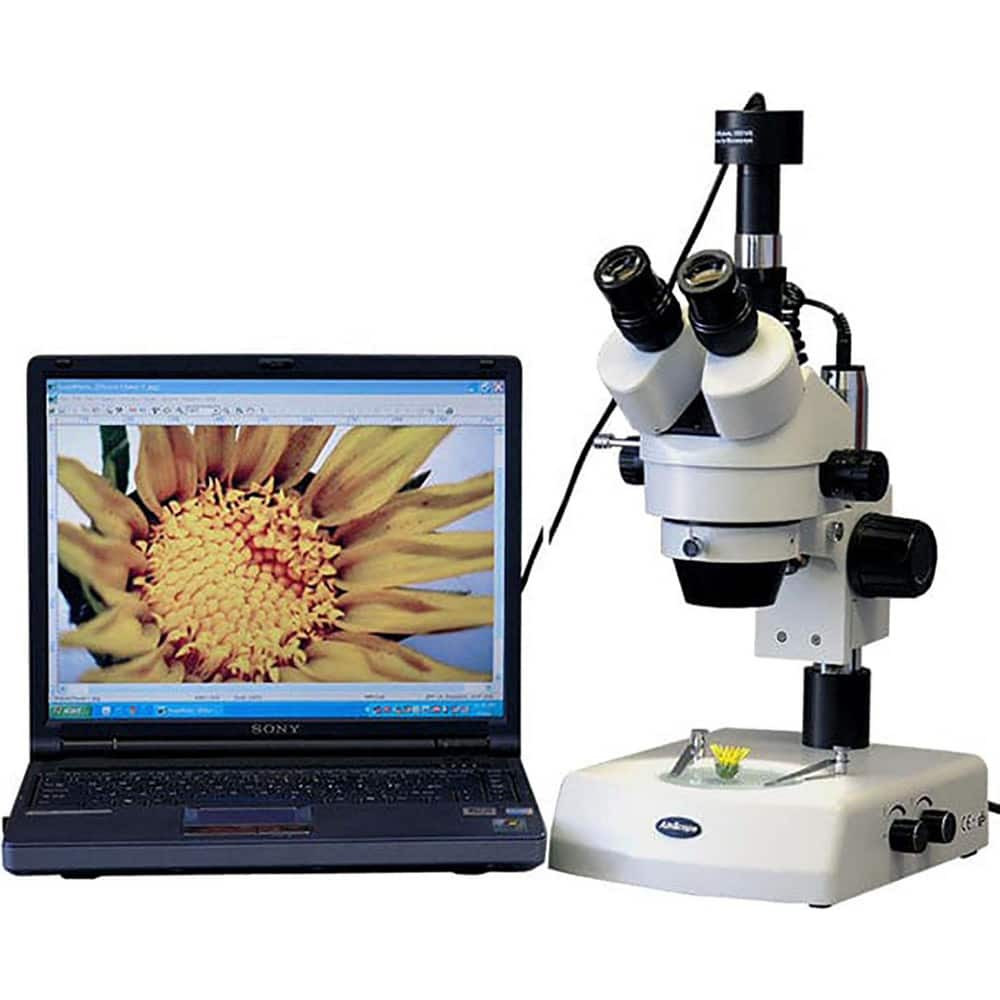 AmScope SM-2TZ-5M Microscopes; Microscope Type: Stereo ; Eyepiece Type: Trinocular ; Image Direction: Upright ; Eyepiece Magnification: 10x