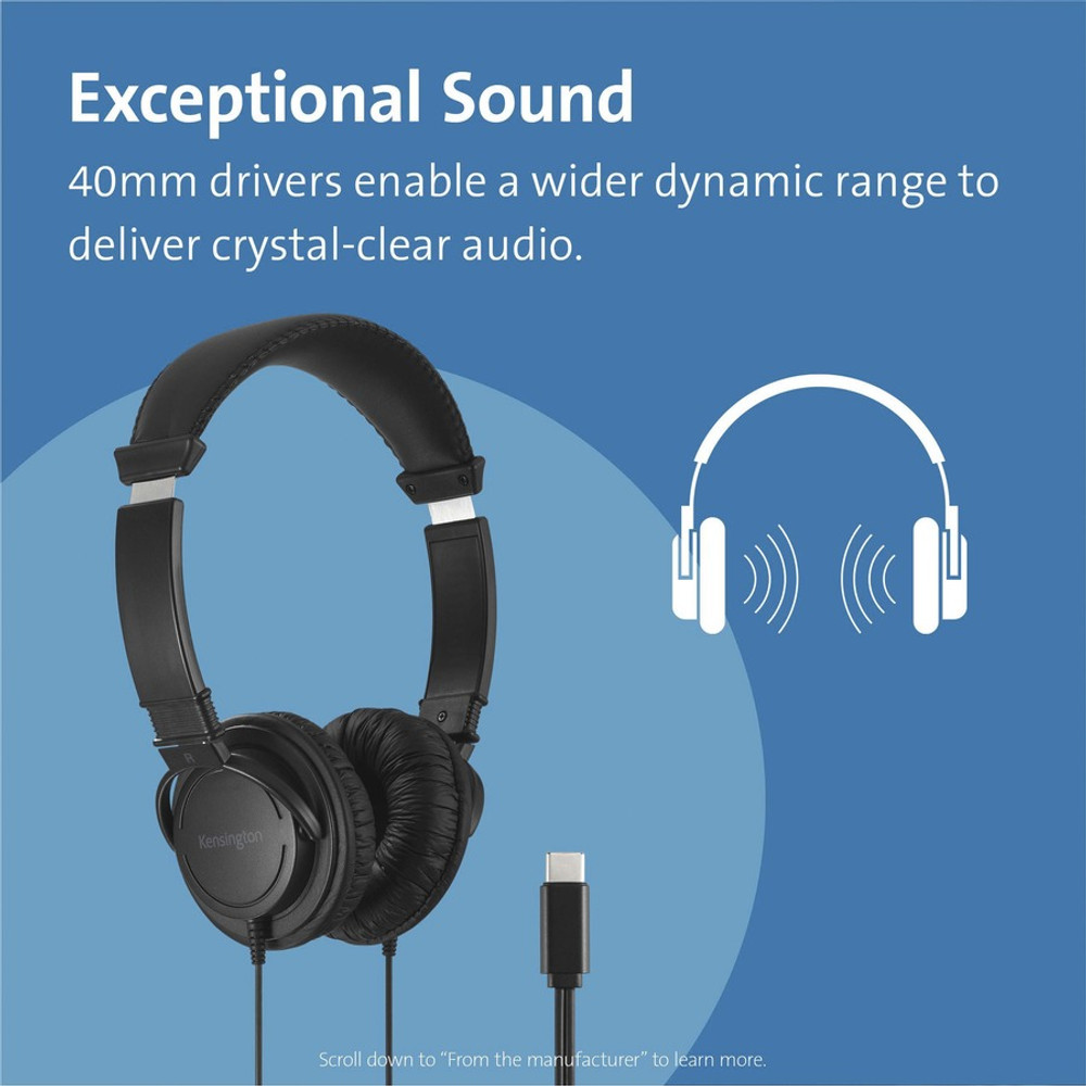 ACCO Brands Corporation Kensington 97456 Kensington USB-C Hi-Fi Headphones