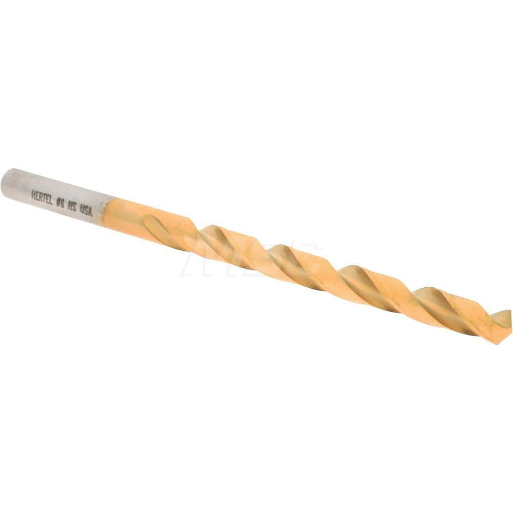 Hertel 85707305 Jobber Length Drill Bit: #8, 118 °, High Speed Steel