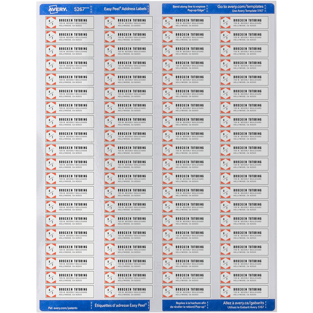 Avery Avery&reg; 18167 Avery&reg; Laser & Inkjet Return Address Labels