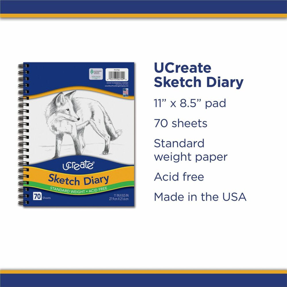 Dixon Ticonderoga Company Dixon 4794 UCreate Art1st Sketch Diary - Letter