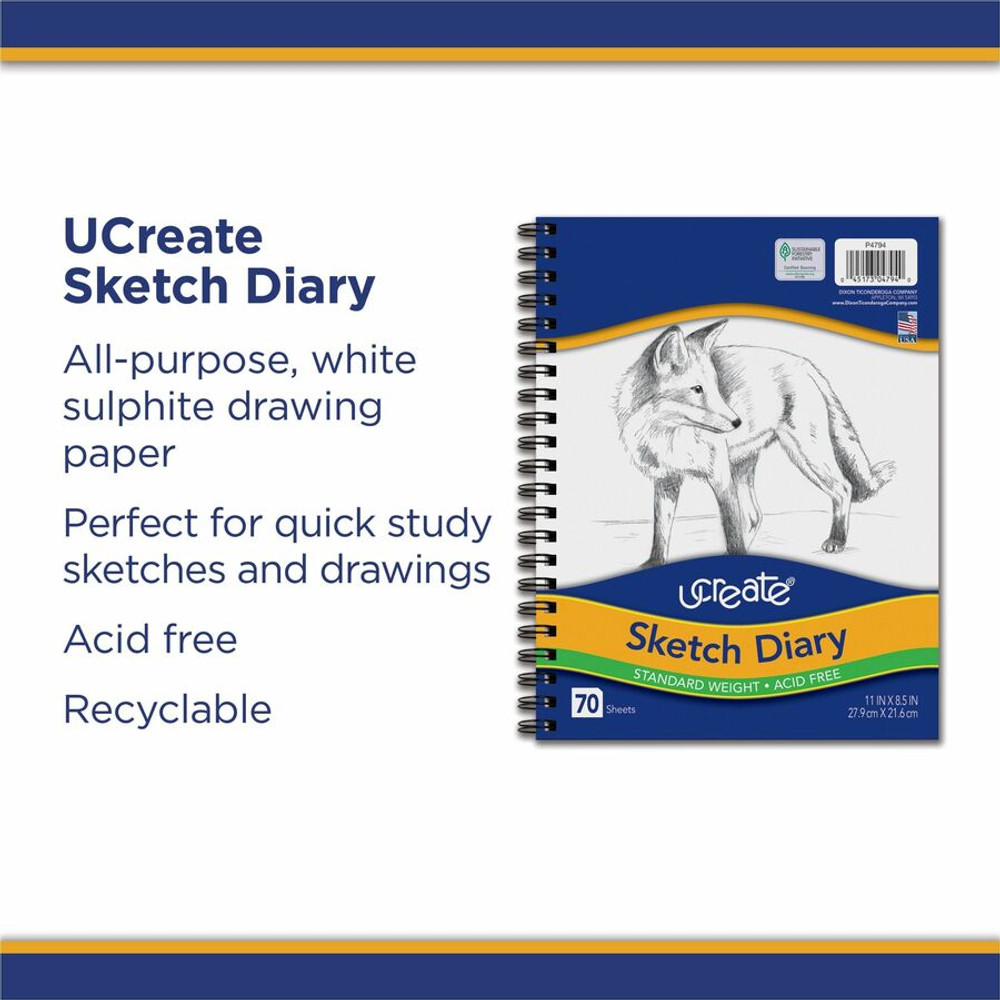 Dixon Ticonderoga Company Dixon 4794 UCreate Art1st Sketch Diary - Letter