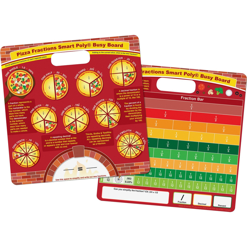 Ashley Productions, Inc Ashley 98005 Ashley Pizza Fractions Smart Poly Busy Board