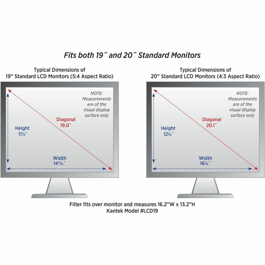 Kantek, Inc Kantek LCD19 Kantek LCD Protective Filter Clear