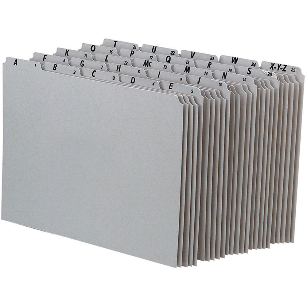 TOPS Products Pendaflex PN925 Pendaflex Gray Alphabetical File Guide Set