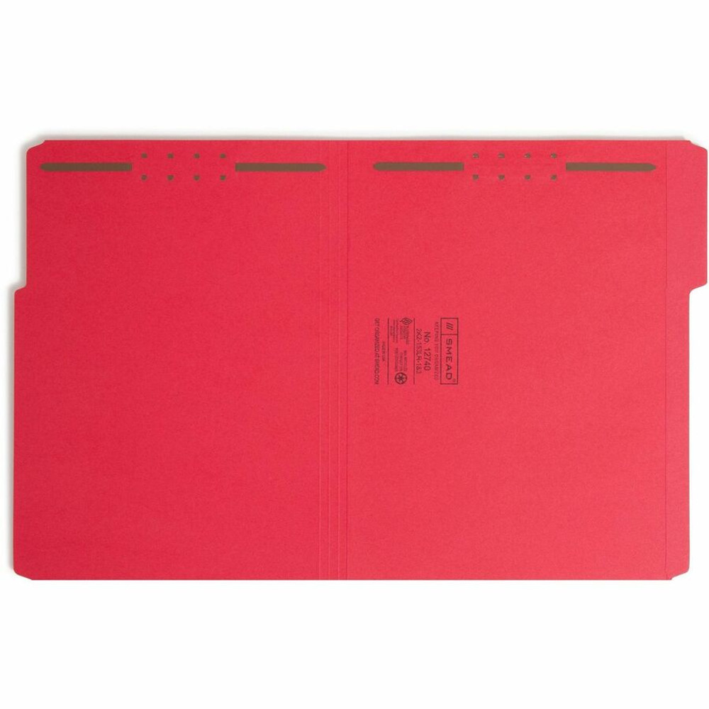 Smead Manufacturing Company Smead 12740 Smead Colored 1/3 Tab Cut Letter Recycled Fastener Folder