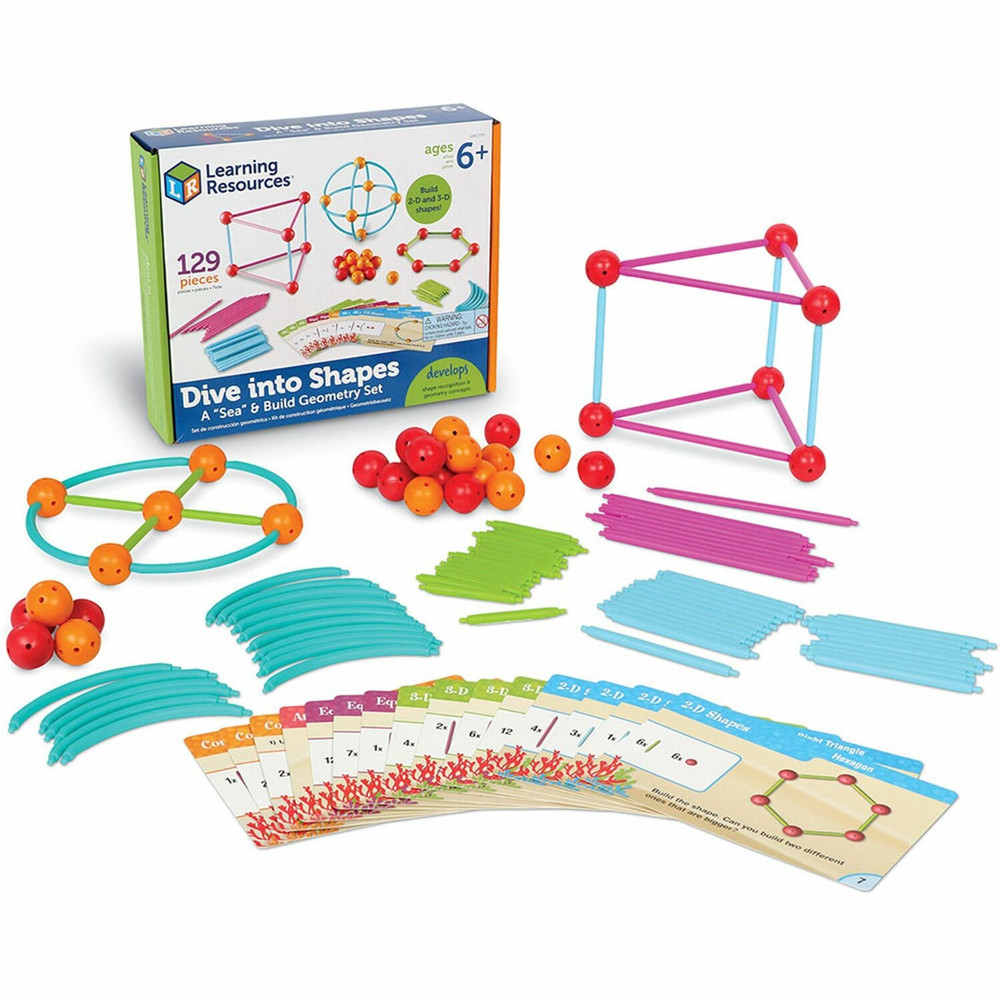 Learning Resources 1773 Learning Resources Dive Shapes Sea/Build Geometry Set