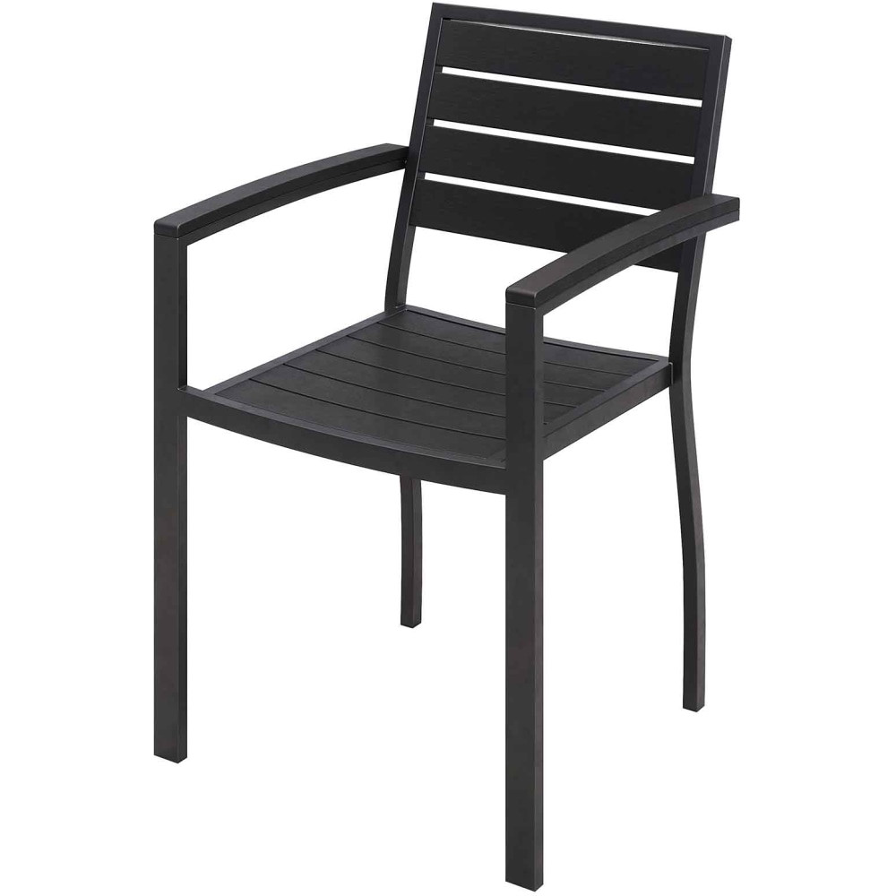 KENTUCKIANA FOAM INC 840031925589 KFI Studios Eveleen Outdoor Arm Chair, Black