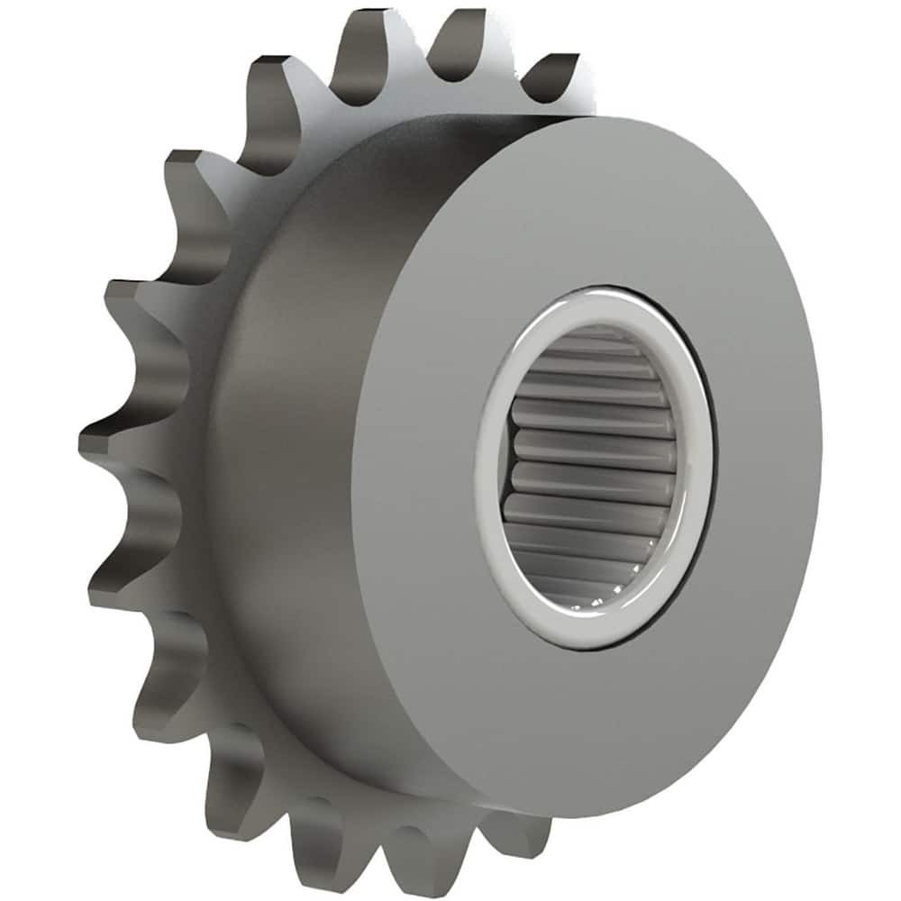 Brewer Machine & Gear Co. 60B11F Chain Idler Sprockets; Bore Diameter: 1.0000; Hub Diameter: 2.0625; Pitch: 0.75 in; Compatible Shaft Diameter: 1 in; Number Of Strands: 1; Bearing Type: Needle; Material: Steel; Number of Teeth: 11; Minimum Order Quan