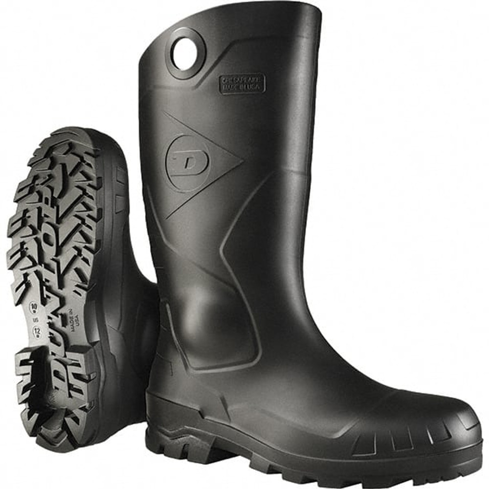 Dunlop Protective Footwear 86775.13 Work Boot: Size 13, 14" High, Polyvinylchloride, Plain Toe