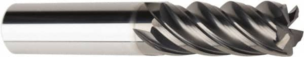 American Tool Service 761-5000-030 Corner Radius End Mill: 1/2" Dia, 1" LOC, 0.03" Radius, 5 Flutes, Solid Carbide