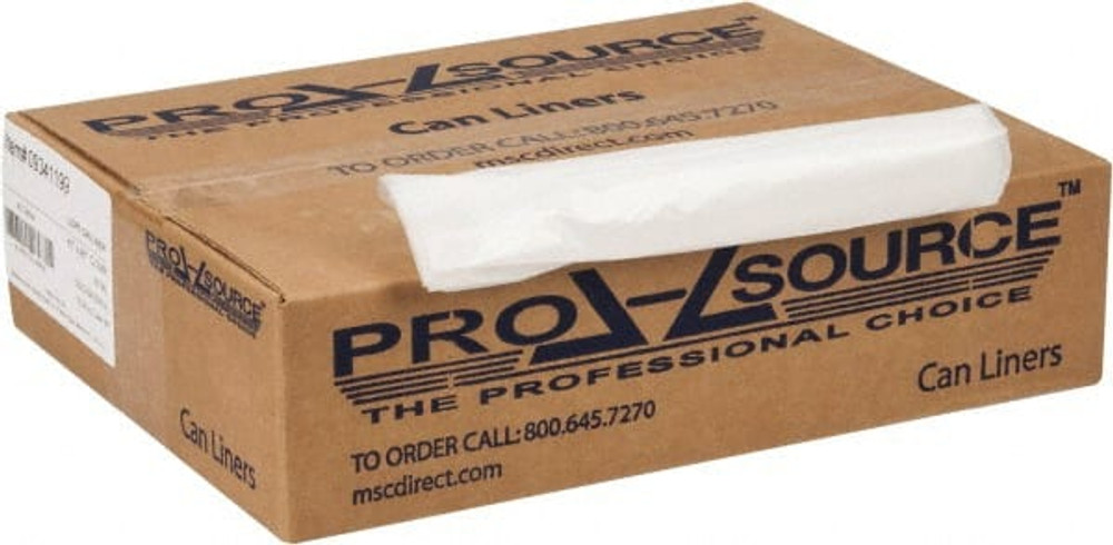PRO-SOURCE PSRC4641HP Household Trash Bags: 45 gal, 0.8 mil, 125 Pack