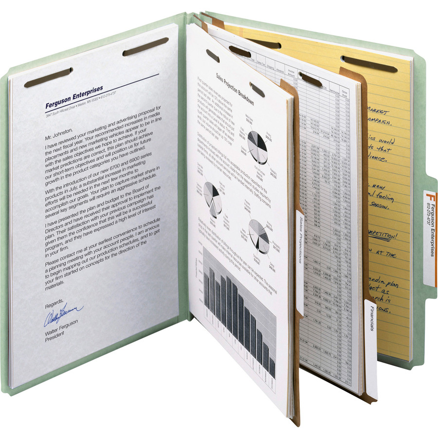 Smead Manufacturing Company Smead 14023 Smead 2/5 Tab Cut Letter Recycled Classification Folder