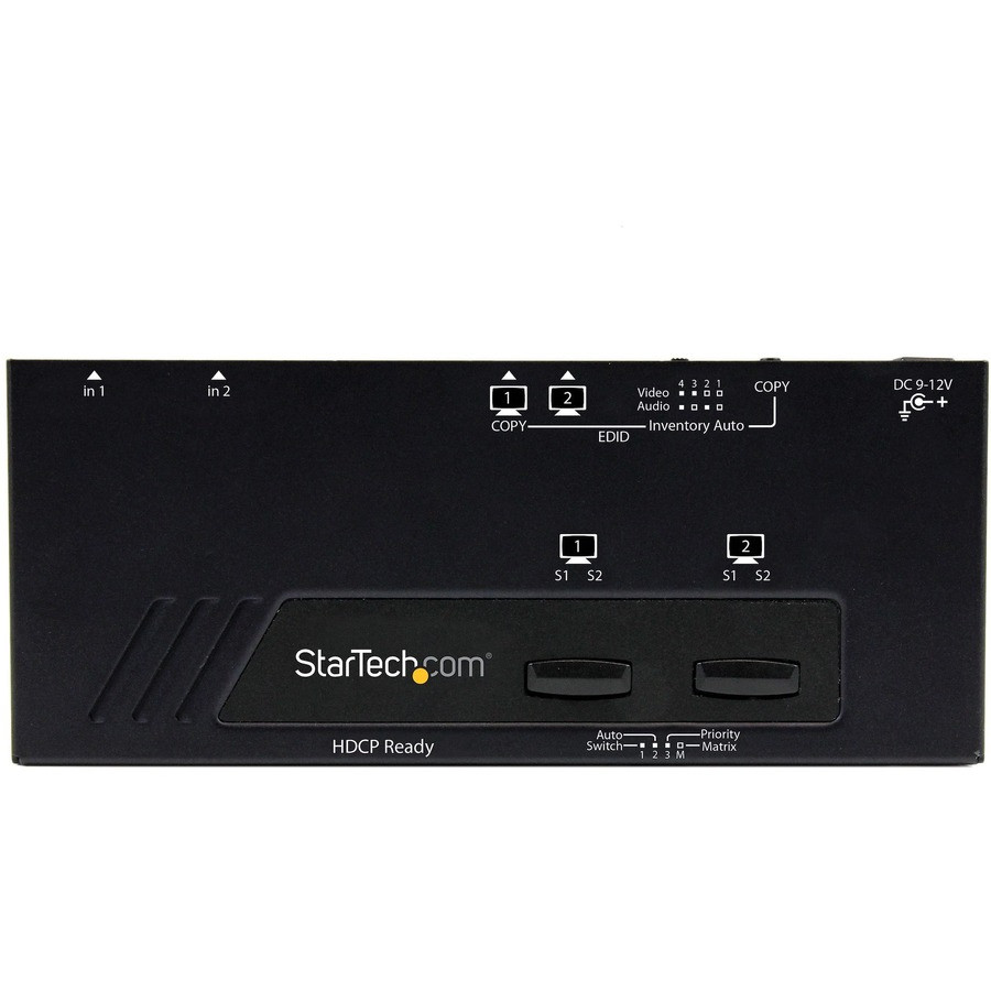 StarTech.com VS222HDQ StarTech.com 2X2 HDMI Matrix Switch w/ Automatic and Priority Switching &acirc;&euro;" 1080p