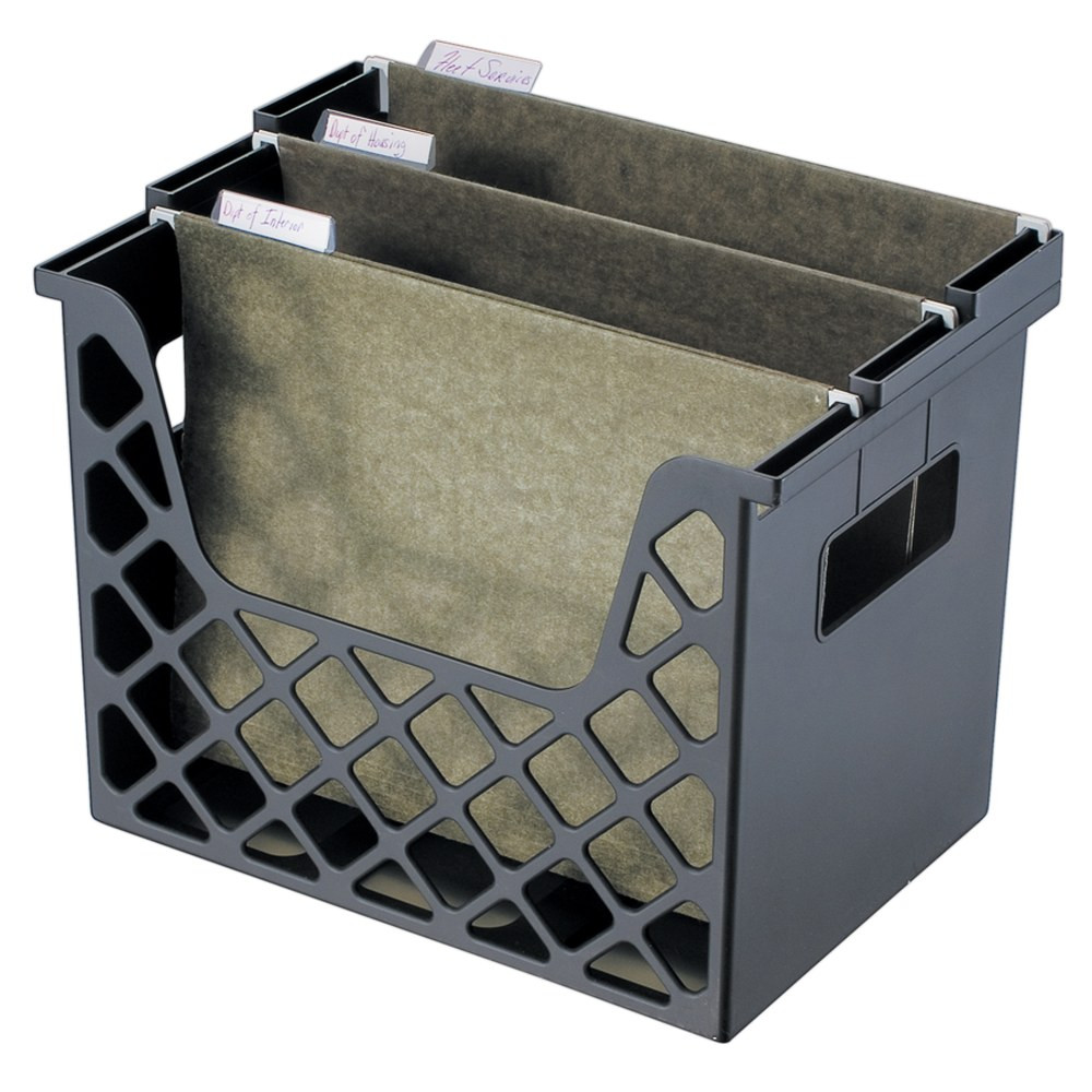Organize your files in an easy-to-access desk organizer.  Features removable step-up inserts for easy viewing of files.  Offers 33% more capacity than standard organizers.  Hanging file folders not included.  Contains Recycled Content - See Specs for Details.