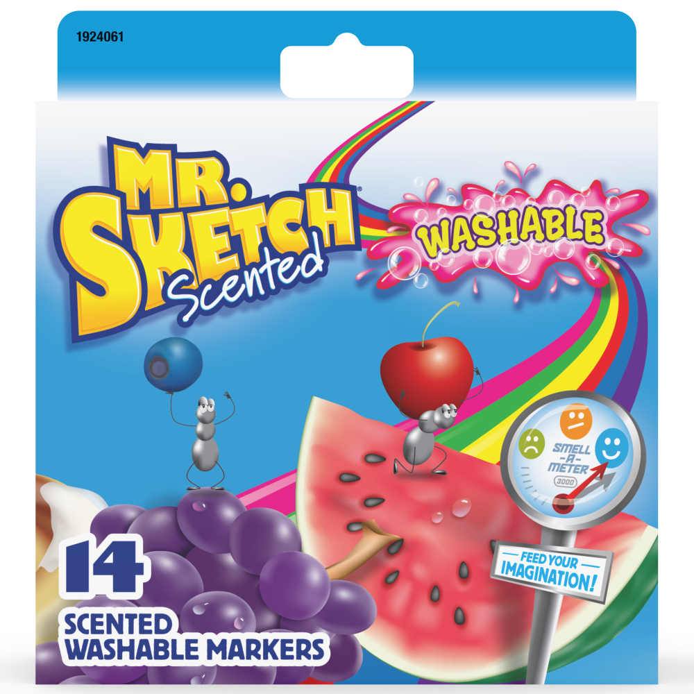 NEWELL BRANDS INC. 1924061 Mr. Sketch Scented Markers, Chisel Point, Assorted, Pack Of 14