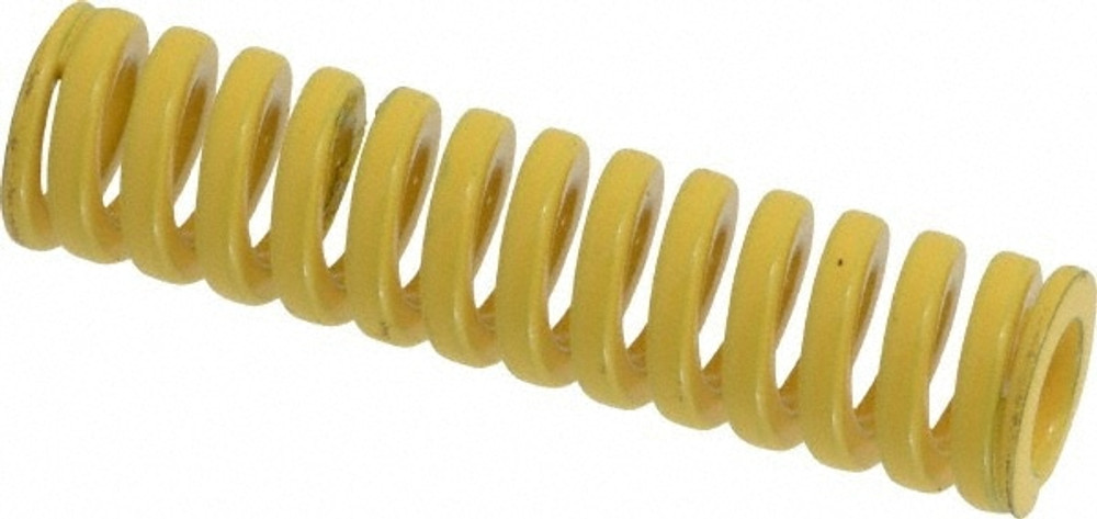 Dayton Lamina 9-0808-36 Die Spring: 1/2" Hole Dia, 9/32" Rod Dia, 2" Free Length, Yellow