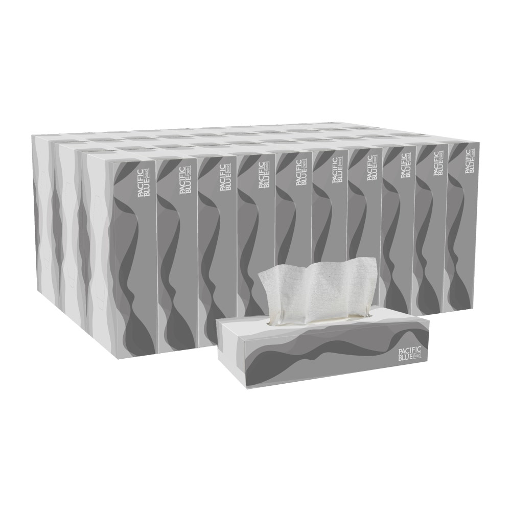 Our economical, white, 2-ply facial tissue with 100 tissue sheets per box offers an affordable solution for all areas. Customers will appreciate this reliably performing facial tissue, while you appreciate the savings.  Affordable choice  Economical facial tissue employees, guests, tenants will appreciate  2-ply facial tissue with 100 tissue sheets per box offers an affordable solution for all areas  Individual Box Dimensions (LxWxH): 9in x 4.75in x 2in  Our economical, white, 2-ply facial tissue with 100 tissue sheets per box offers an affordable solution for all areas. This product is engineered to meet EPA guidelines for minimum post consumer waste recycled fiber content. Customers will appreciate this reliably performing facial tissue, while you appreciate the savings. Individual Box Dimensions (LxWxH): 9in x 4.75in x 2in  AFFORDABLE choice for any size facility  ECONOMICAL facial tissue employees, guests and tenants will appreciate  Meets or Exceeds EPA Comprehensive Procurement Guidelines  THIS PRODUCT MEETS Green Seal Standard GS-1 based on chlorine free processing, energy and water efficiency. GreenSeal.org.  CAN help earn LEED credits  The Sustainable Forestry Initiative certified sourcing label is proof Georgia-Pacific is using fiber from responsible and legal sources. SFI is a registered trademark owned by Sustainable Forestry Initiative, Inc. www.sfiprogram.org  EcoLogo certified - reduced environmental impact from an overall lifecycle standpoint.  Less harsh chemicals - made with fewer harsh chemicals, or safer chemicals than typical alternatives, helping  reduce your use of and exposure to substances that may be more harmful to your health and the environment.  Contains Recycled Content - See Specs for Details.