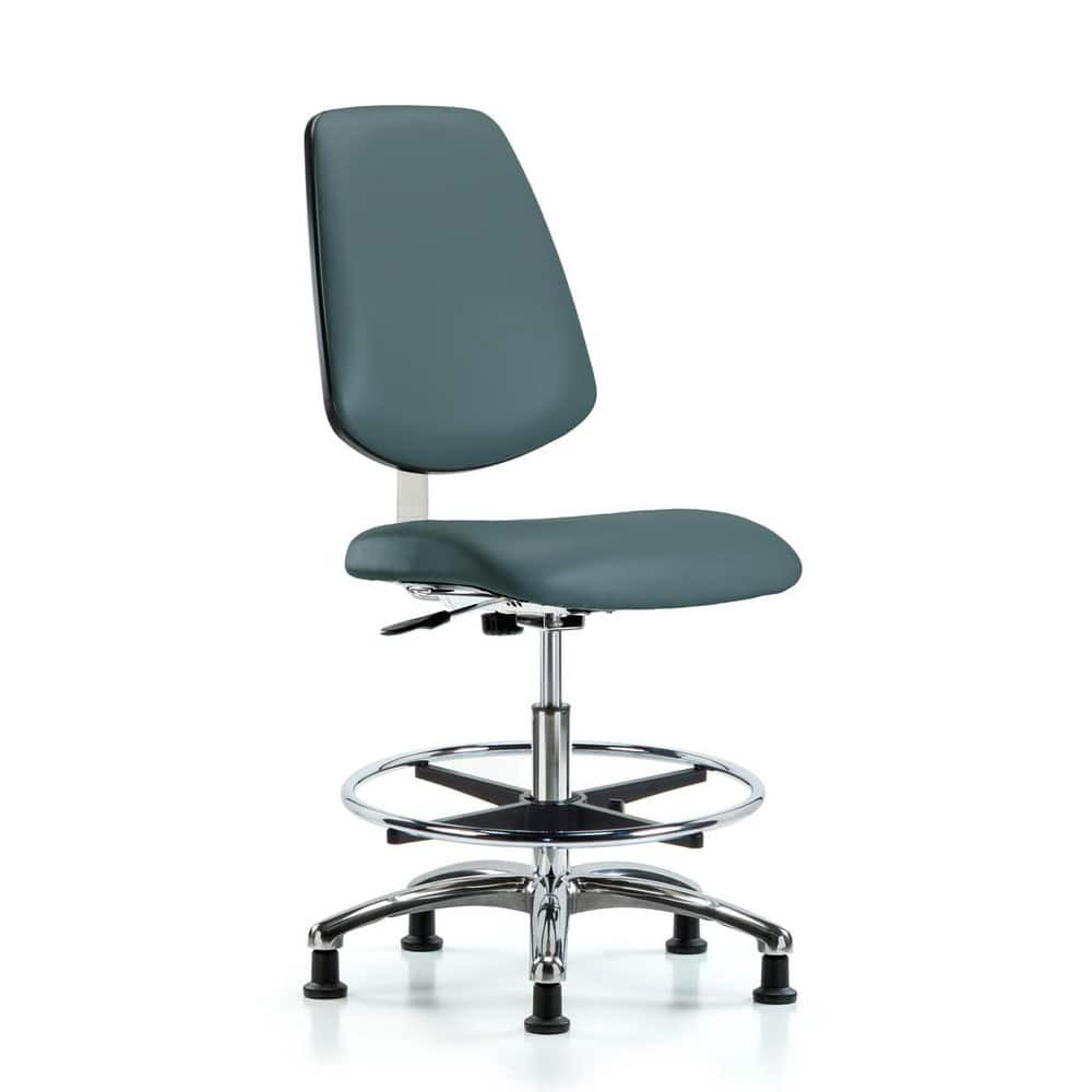 Blue Ridge Ergonomics MSC40376 Task Chair: Vinyl, Colonial Blue