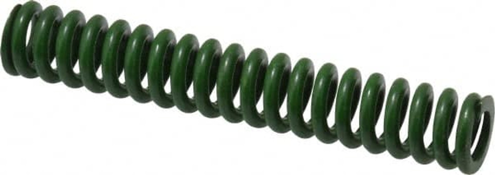 Associated Spring Raymond 106-212 Die Spring: 1/2" Hole Dia, 9/32" Rod Dia, 3" Free Length, Green