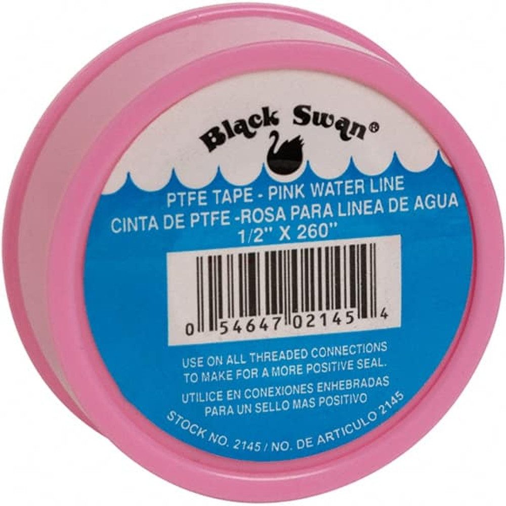Black Swan 02145 Pipe Sealing Tape; Pipe Repair Tape Type: Water Line Repair Tape ; Width (Inch): 1/2 ; Thickness (mil): 0.0030 ; Thickness: 0.003mil ; Color: Pink ; Minimum Operating Temperature F: -450