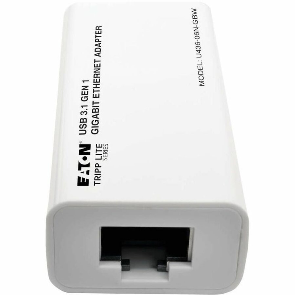 Tripp Lite by Eaton U436-06N-GBW Tripp Lite by Eaton USB-C to Gigabit Network Adapter, Thunderbolt 3 Compatibility - White