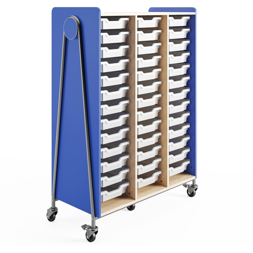 Safco Products Safco 3932SBU Safco Whiffle Typical Triple Rolling Storage Cart