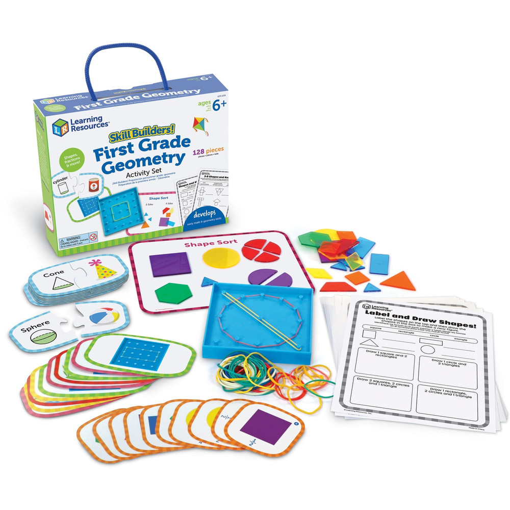 Learning Resources LER1239 Learning Resources Skill Builders! First Grade Geometry Activity Set