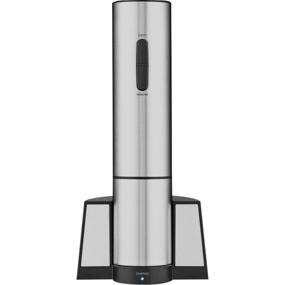 Get a bottle ready for movie night with help from the Cuisinart Electric Automatic Wine Opener. The wine opener is made of durable stainless steel and opens up to 50 bottles without needing a charge.  Stainless-steel exterior is built for lasting strength.  Can open up to 50 bottles on a single charge.  Rechargeable battery for continued use.  Backed by the manufacturers 3-year limited warranty.  Brushed stainless-steel color provides a sleek, modern touch.