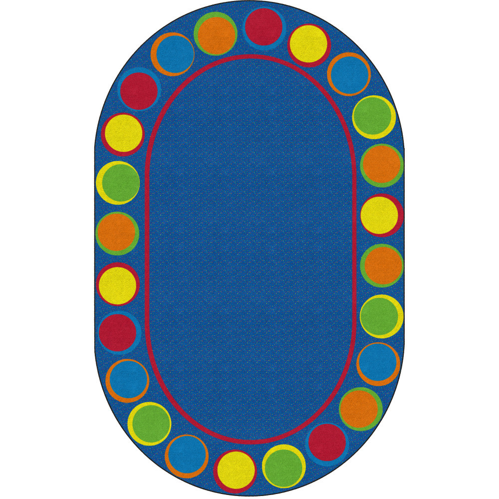 FLAGSHIP CARPETS FE307-59A  Sitting Spots Rug, Rectangle, 10ft 9in x 13ft2in, Primary Colors