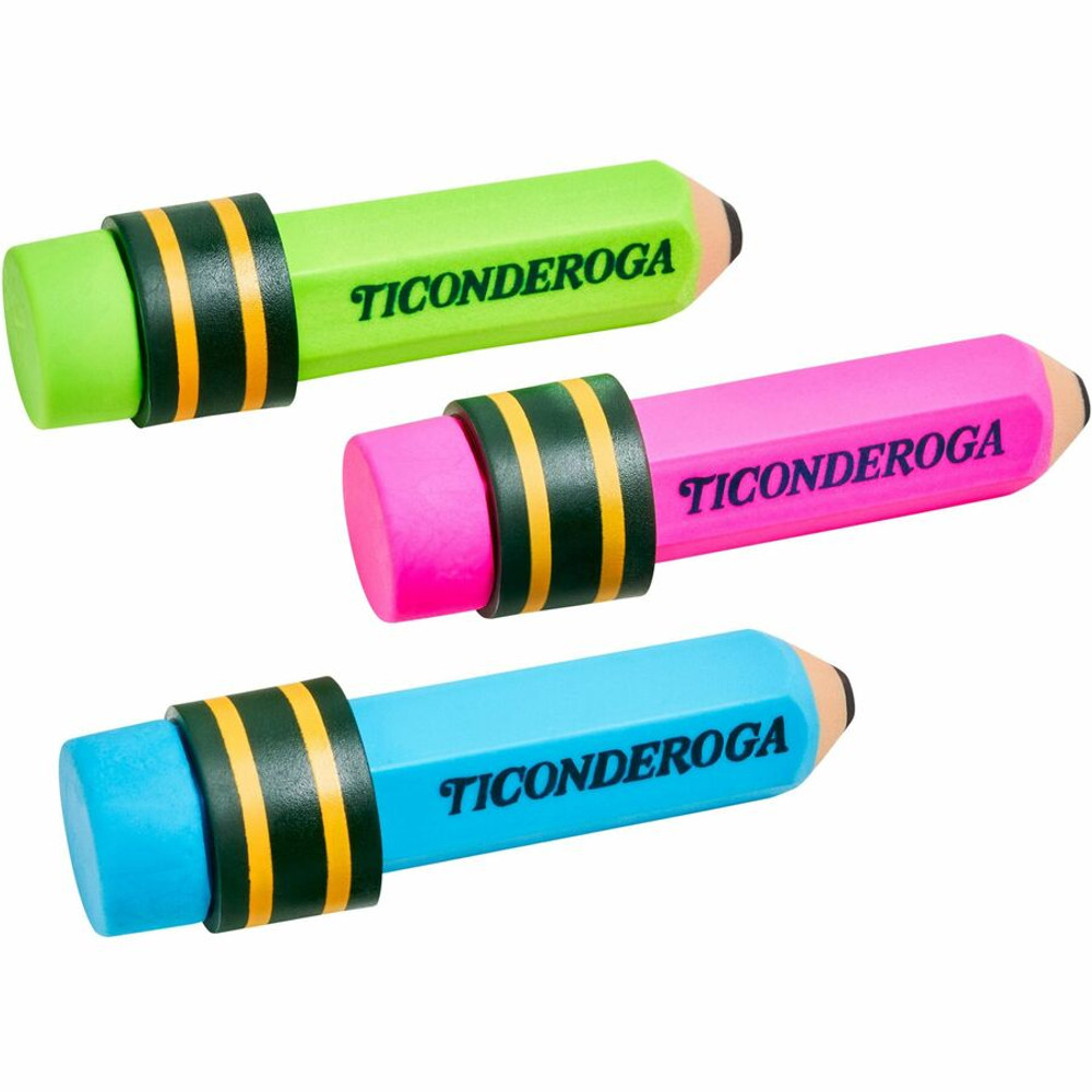 Dixon Ticonderoga Company Ticonderoga X38963 Ticonderoga Pencil-Shaped Erasers