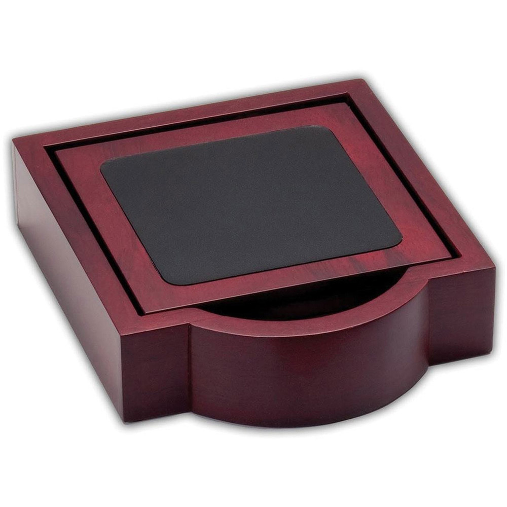 Dacasso Limited, Inc Dacasso A8045 Dacasso Rosewood & Leather Coaster Set